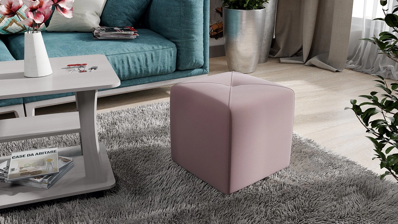 Пуф №6 Велюр Разные Цвета/Ш-400 × Г-400 × В-430 мм