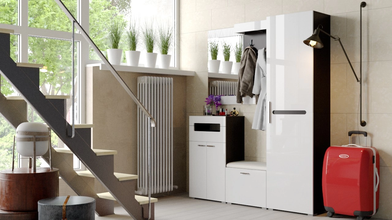 Прихожая «Фьюжн» №1 «Фьюжн» Белый Глянец/Венге Линум