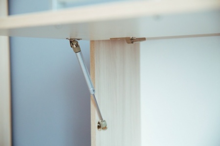 Кровать "Волкер" М 14 Ясень Шимо Светлый/Белый