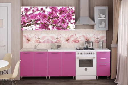 Кухонный Гарнитур Фотопечать Сакура 2000 мм