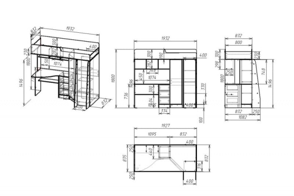 Двухъярусная кровать "Мебелайн-2"