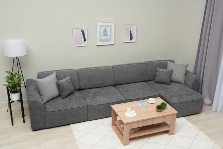 Диван угловой еврокнижка Имир MODOOL MAX серый