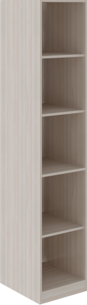 Шкаф-пенал "Волкер" М 3 (Ш-400 х Г-515 х В-2000 мм)/Ясень Шимо Светлый + Белый