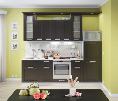 Кухонный гарнитур Регина Песочный/Дуб Темный/Лосось 2600