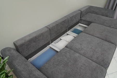 Диван угловой еврокнижка Имир MODOOL MAX серый