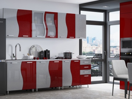 Кухонный Гарнитур Волна Глянец 1600/2000/2500/2600 мм