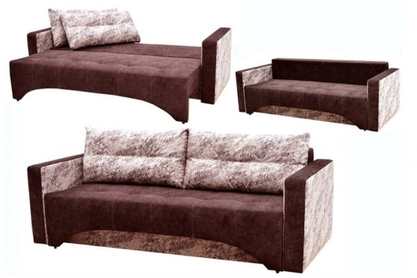 Диван Прага с подлокотниками на пружинном блоке